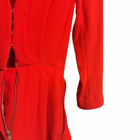 A.L.C. Kieran II Jumpsuit Garnet Red Belted Tie Waist Wide Leg Womens Size 6 - Picture 6 of 9